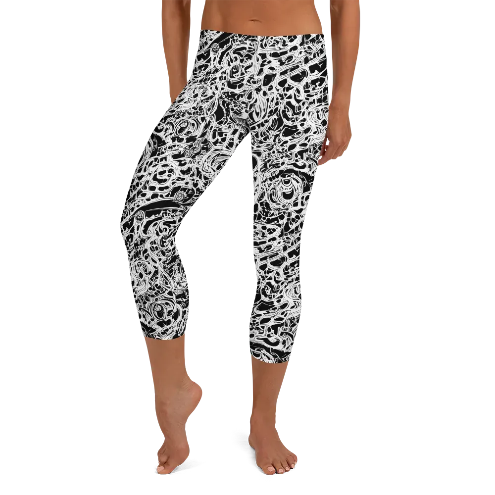 Blackcurrent on Capri Leggings — Front