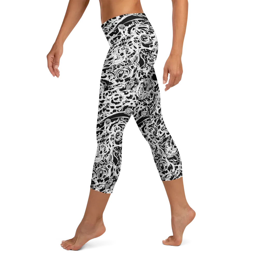 Blackcurrent on Capri Leggings — Left