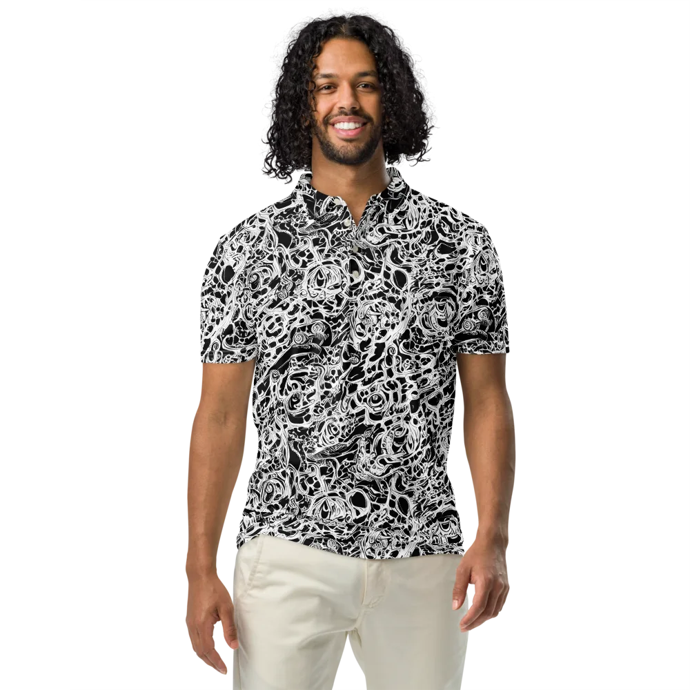 Blackcurrent on Men's Slim Fit Polo Shirt — Front