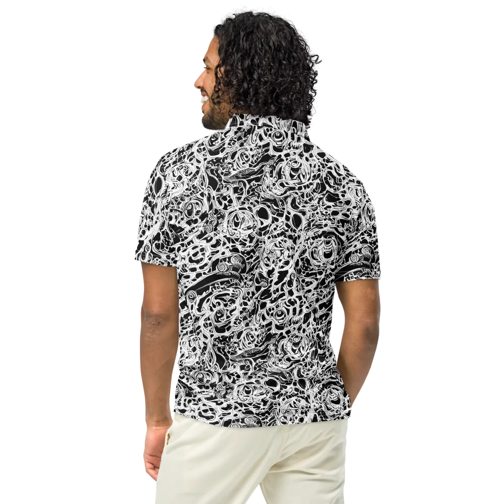 Blackcurrent on Men's Slim Fit Polo Shirt — Back
