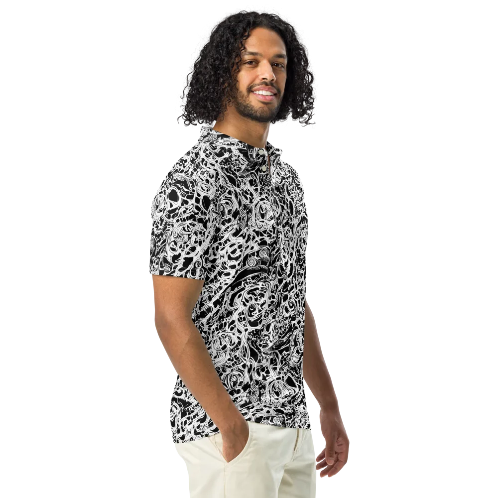 Blackcurrent on Men's Slim Fit Polo Shirt — Right Front