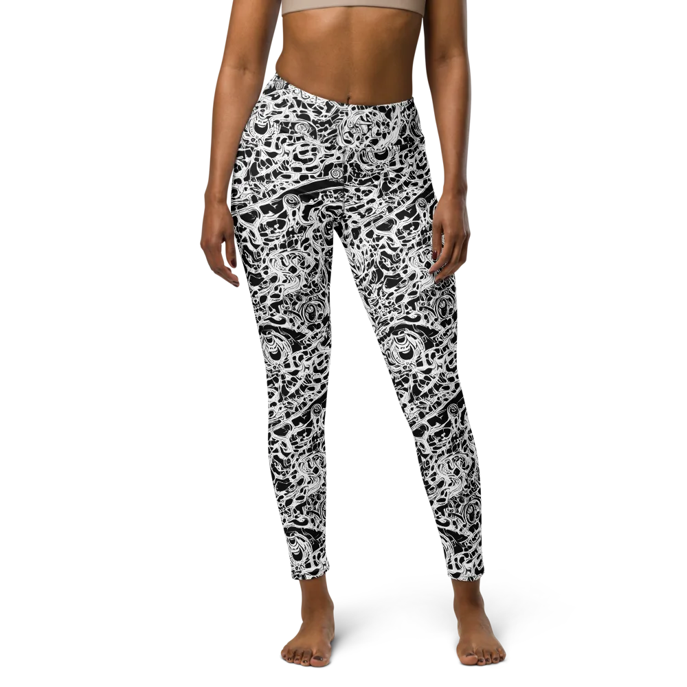 Blackcurrent on Yoga Leggings — Front