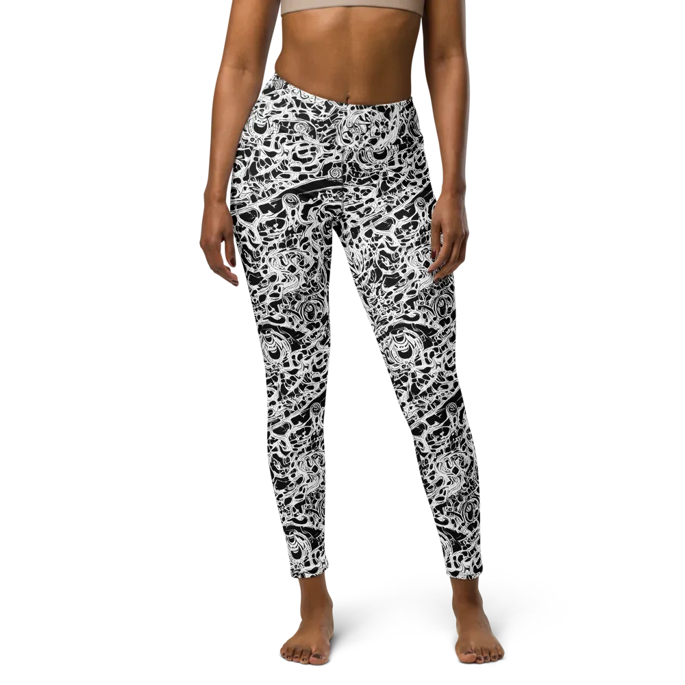 Blackcurrent on Yoga Leggings — Front