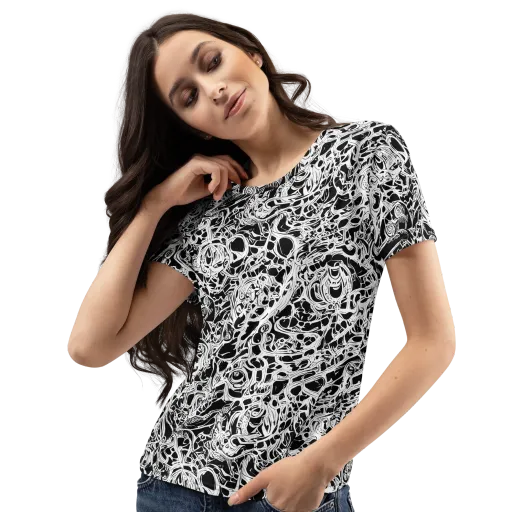Blackcurrent on a Women's Crew Neck T-Shirt