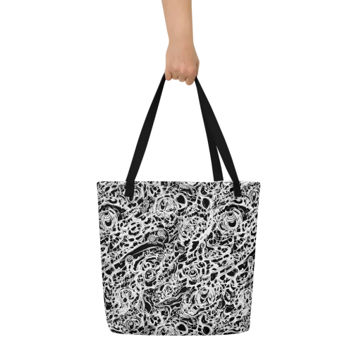 Blackcurrent on a Large Tote Bag W/ Pocket