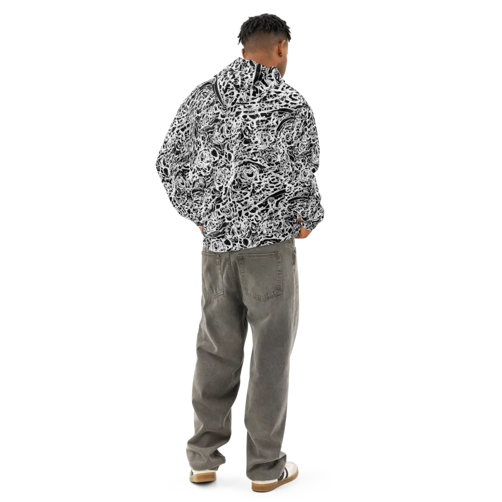 Blackcurrent on Cotton Hoodie — Back