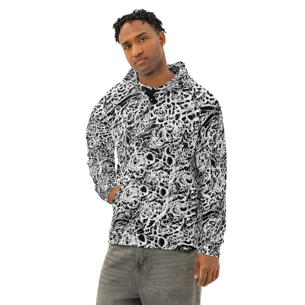 Blackcurrent on Cotton Hoodie — Left Front