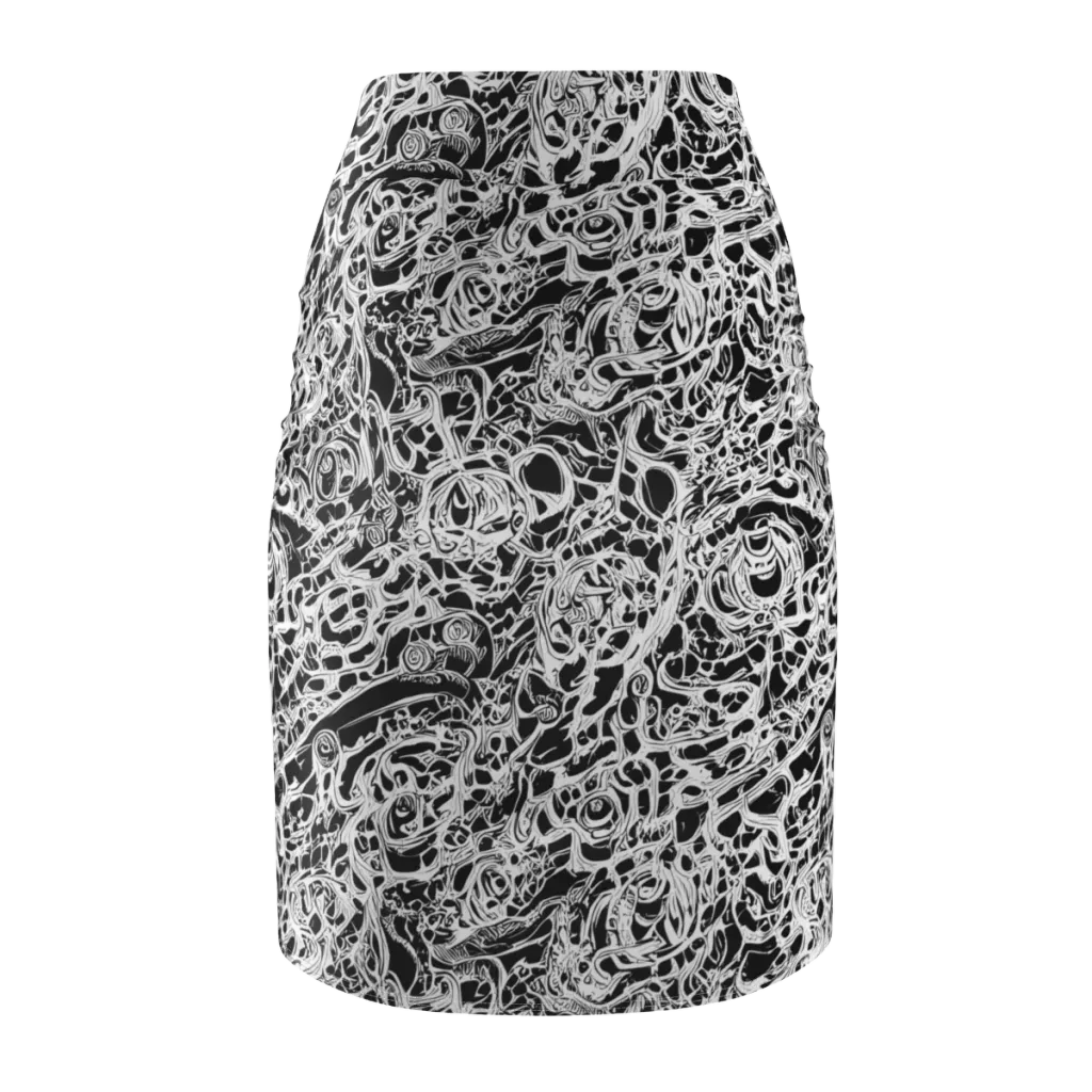 Blackcurrent on Pencil Skirt — Back