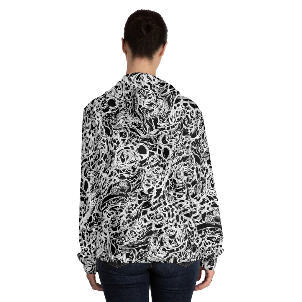 Blackcurrent on Women's Full-Zip Hoodie — Back On Person