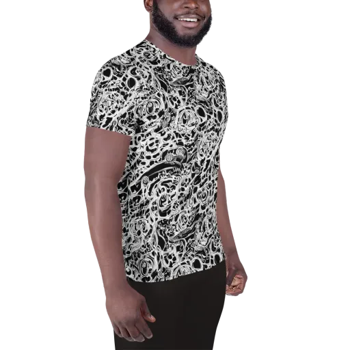 Blackcurrent on a Men's Athletic T-Shirt