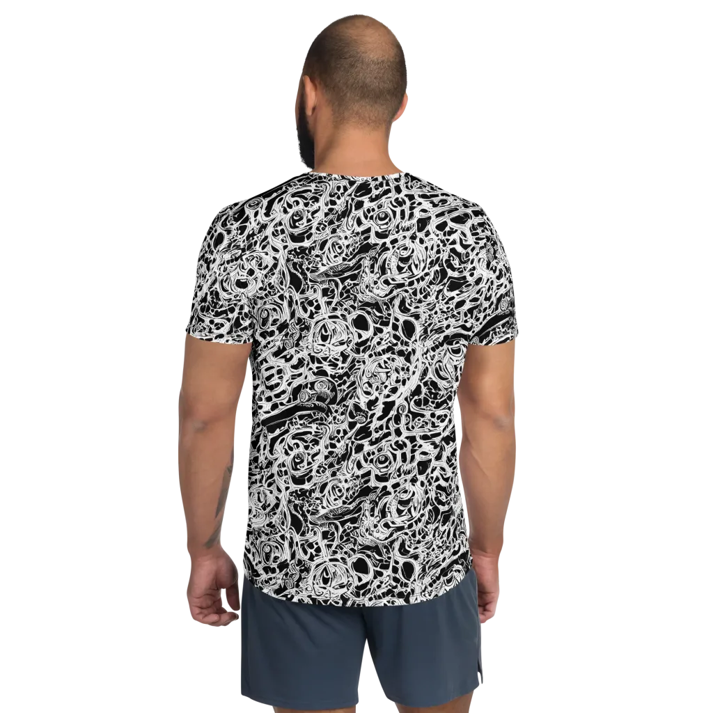 Blackcurrent on Men's Athletic T-Shirt — Back