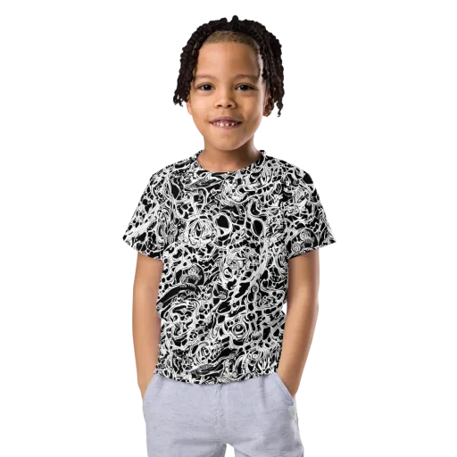Blackcurrent on a Kids Crew Neck T-Shirt