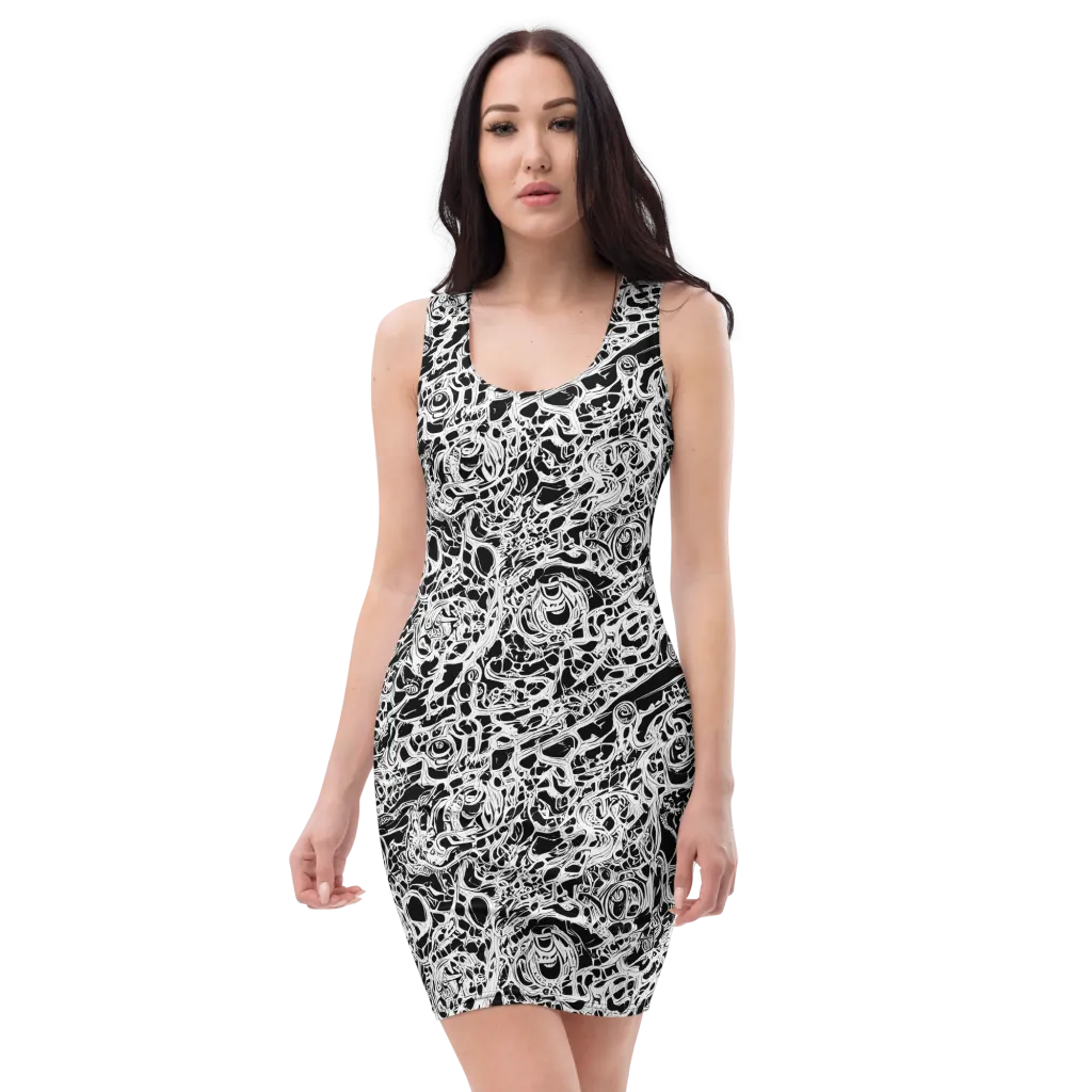 Blackcurrent on Bodycon Dress — Front