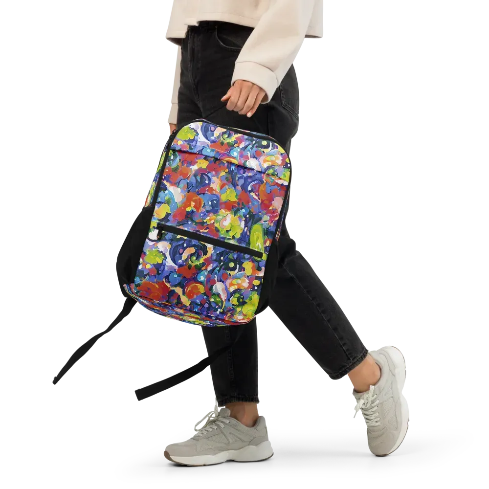 Neon Abstract on Utility Backpack — Front