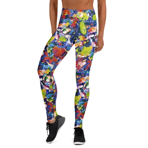 Neon Abstract on a Yoga Leggings