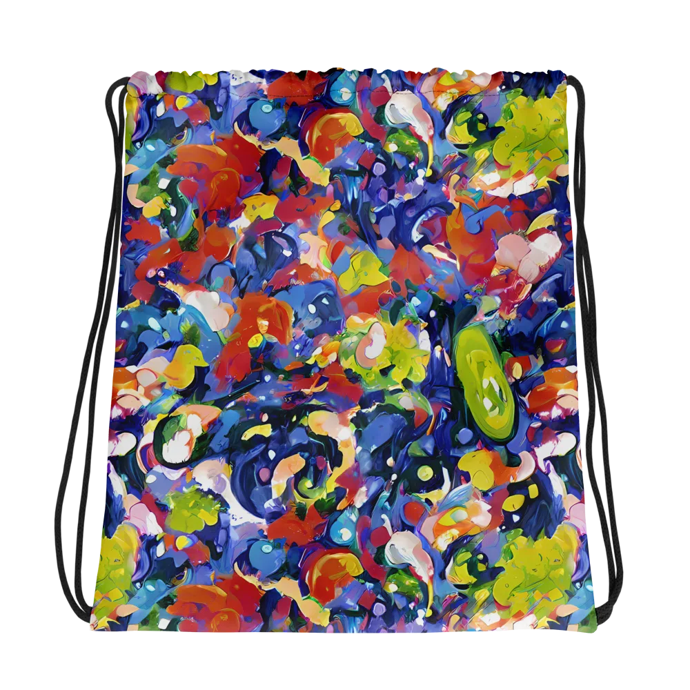 Neon Abstract on Drawstring Bag — Photo