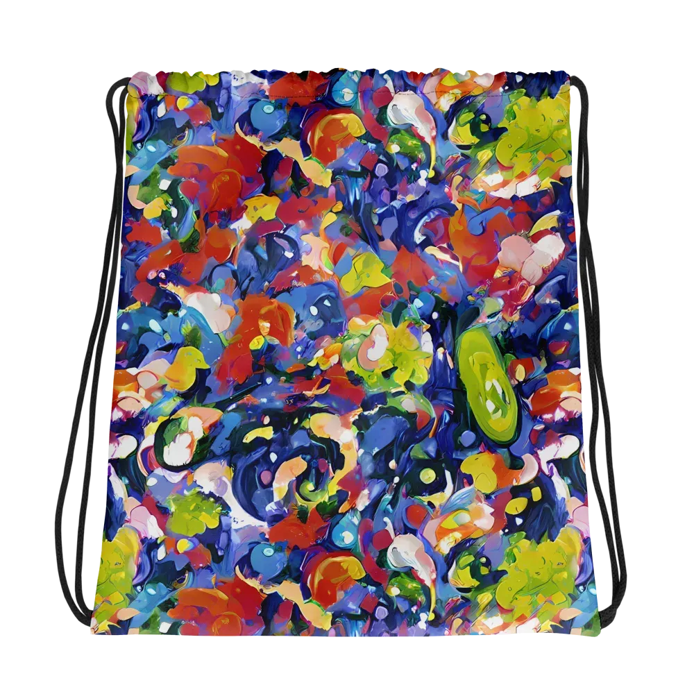 Neon Abstract on Drawstring Bag — Photo