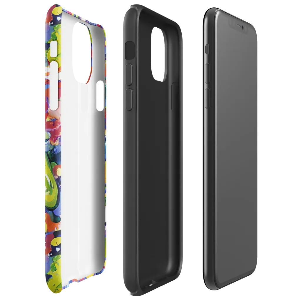 Neon Abstract on Tough Case for iPhone® — Right