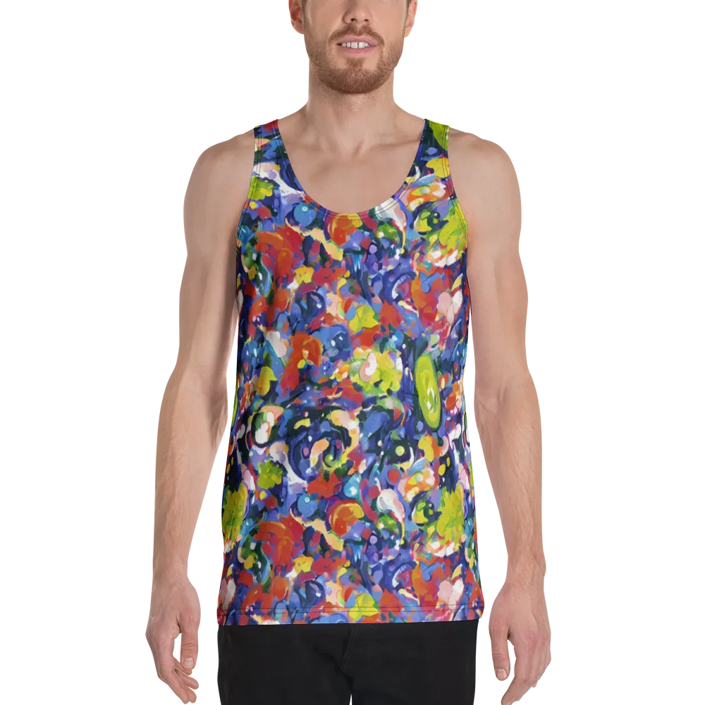 Neon Abstract on Men's Tank Top — Front