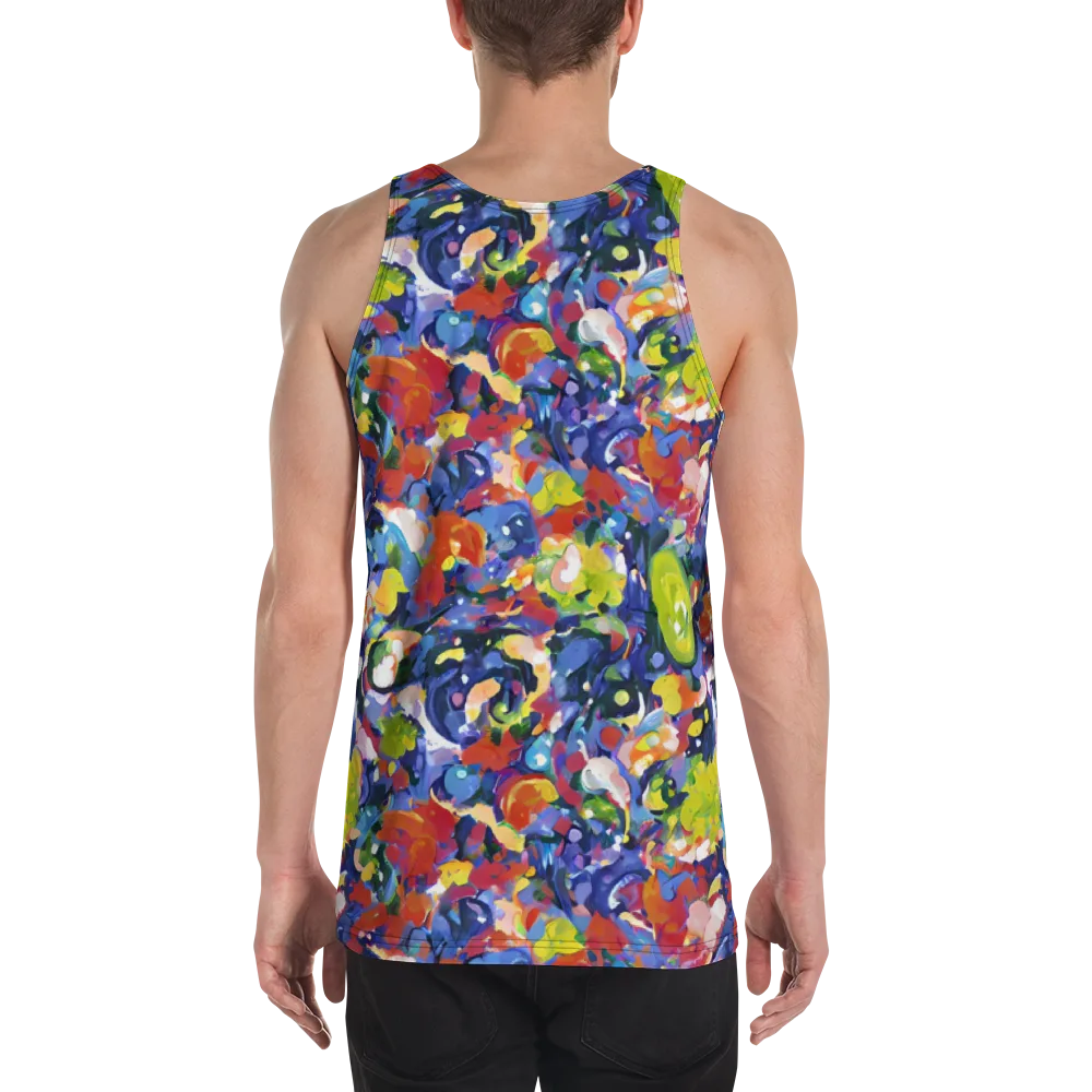 Neon Abstract on Men's Tank Top — Back