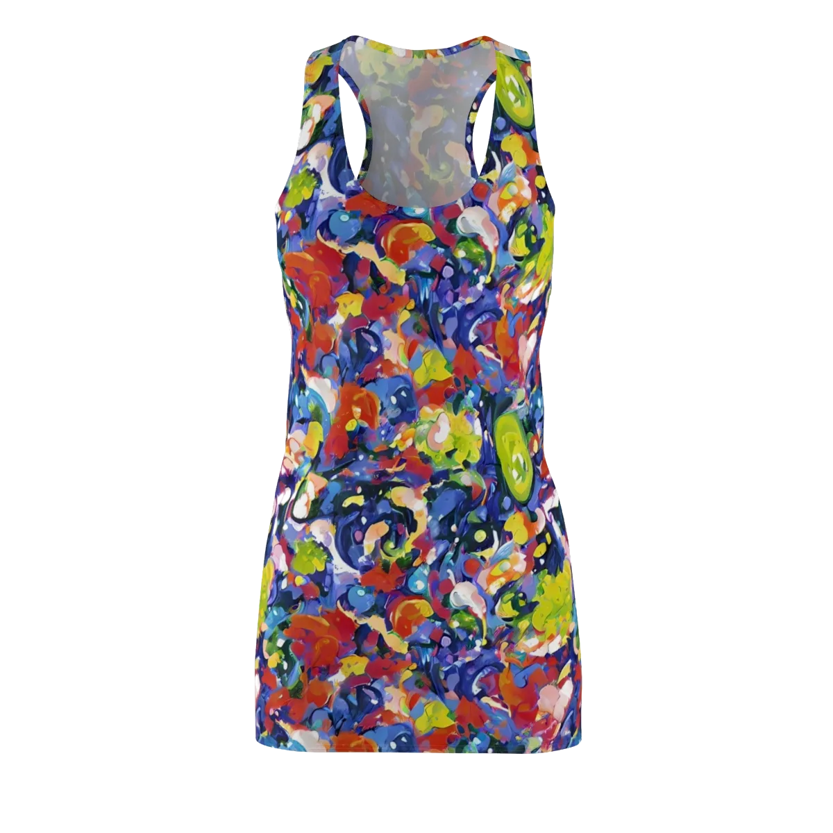 Neon Abstract on Racerback Dress — Front