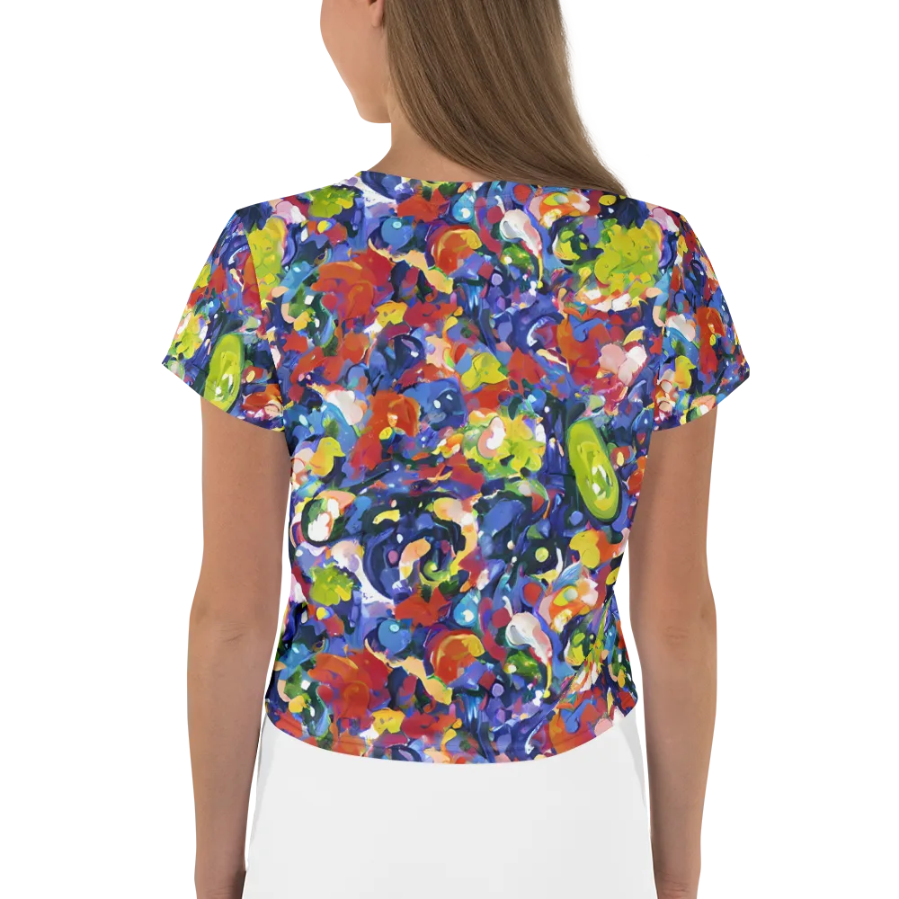 Neon Abstract on Crop Tee — Back