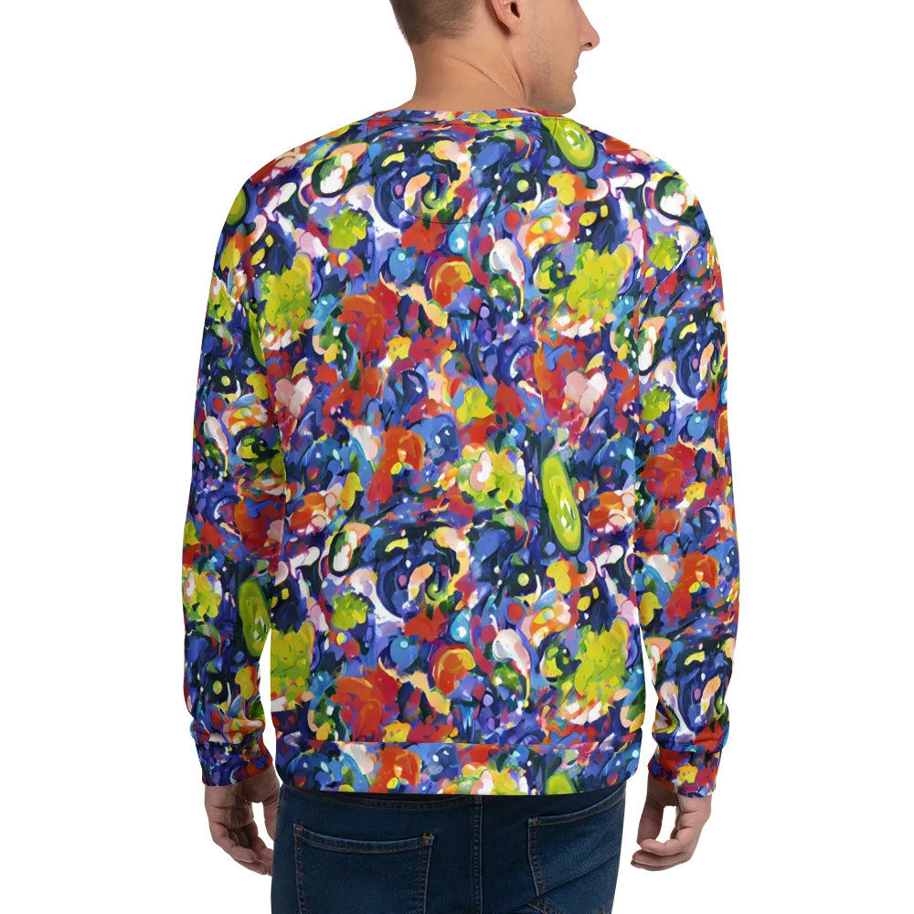 Neon Abstract on Sweatshirt — Back