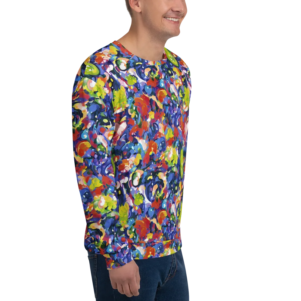 Neon Abstract on Sweatshirt — Right Front