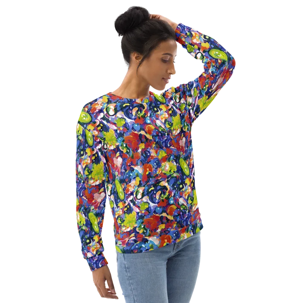 Neon Abstract on Sweatshirt — Right Front