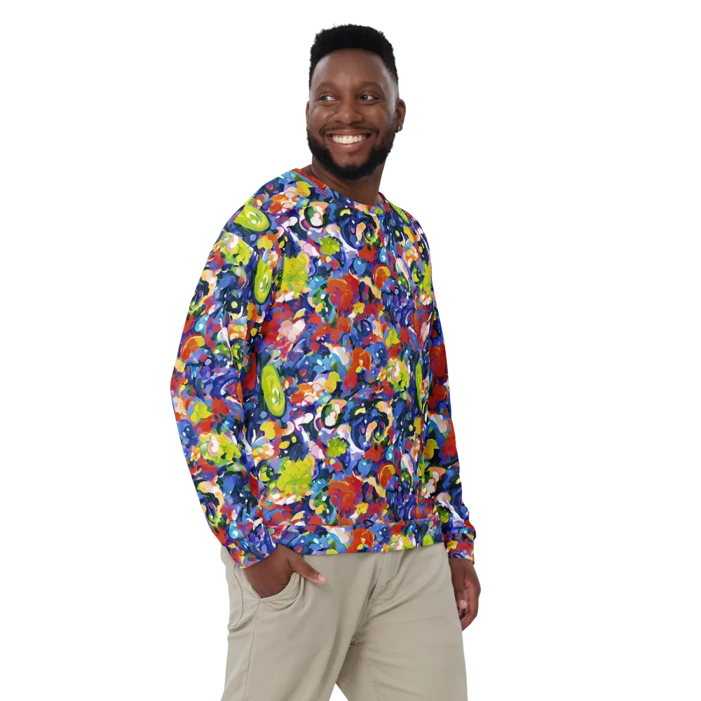 Neon Abstract on Sweatshirt — Front