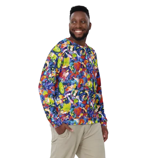 Neon Abstract on a Sweatshirt