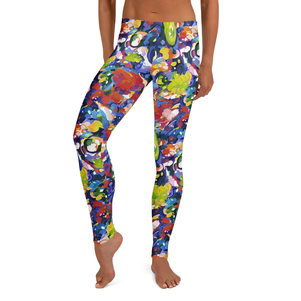 Neon Abstract on Leggings — Front