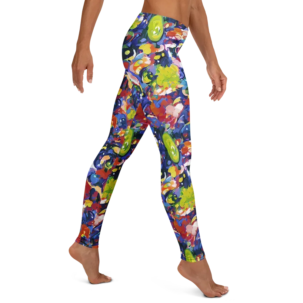 Neon Abstract on Leggings — Right