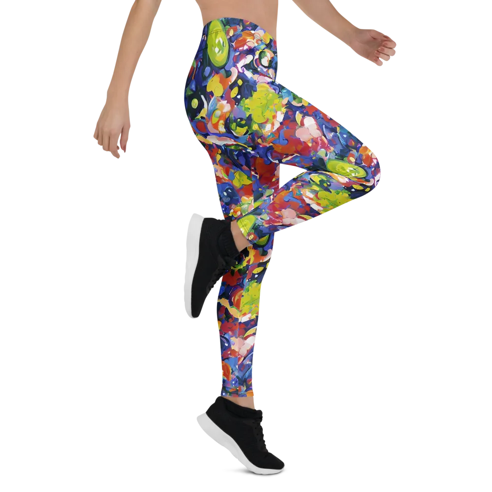 Neon Abstract on Leggings — Right