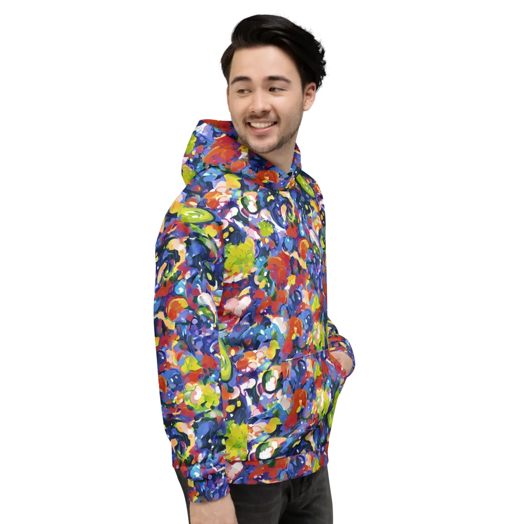 Neon Abstract on Hoodie — Right