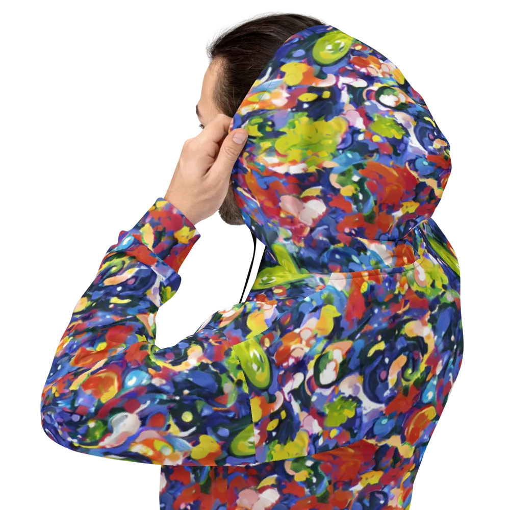 Neon Abstract on Hoodie — Back