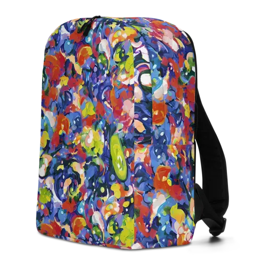Neon Abstract on a Minimalist Backpack