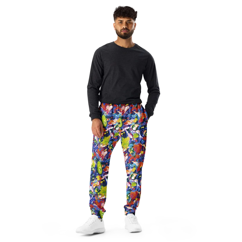 Neon Abstract on Men's Joggers — Front