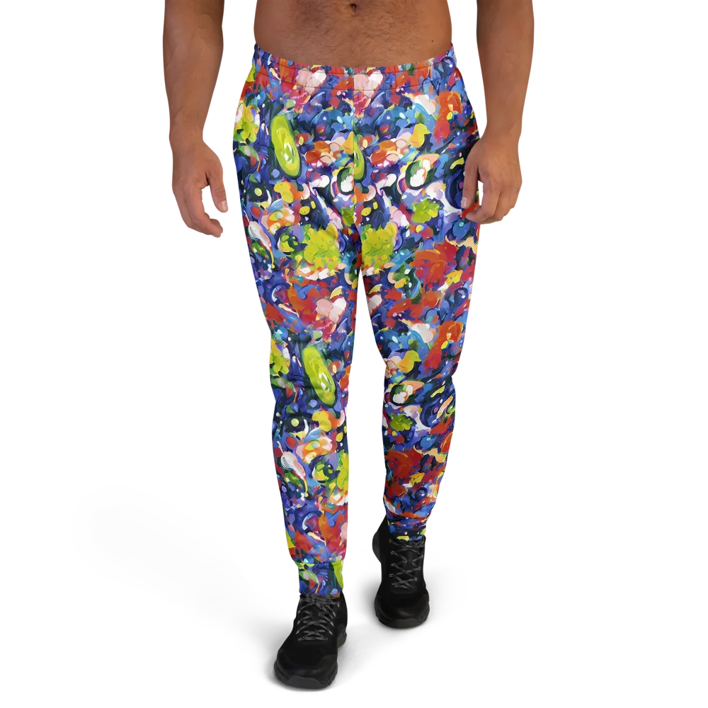 Neon Abstract on Men's Joggers — Front