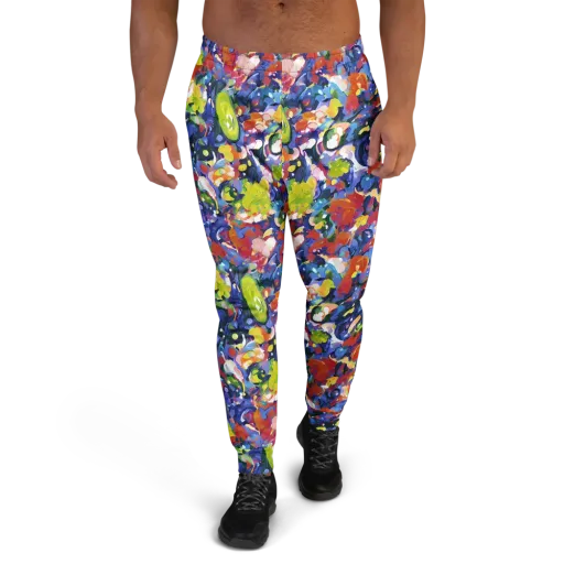 Neon Abstract on a Men's Joggers