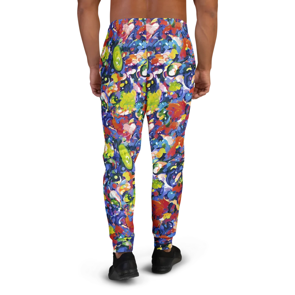 Neon Abstract on Men's Joggers — Back