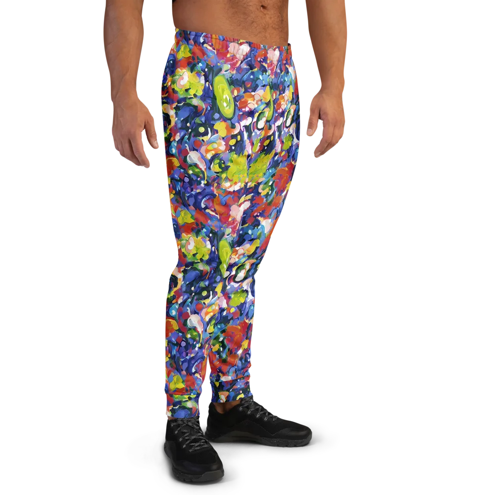 Neon Abstract on Men's Joggers — Right