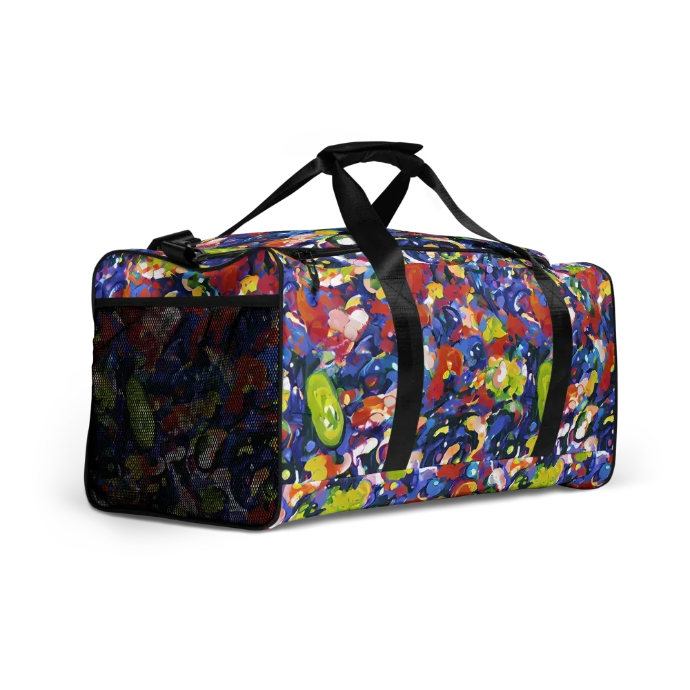 Neon Abstract on Duffle Bag — Right Front