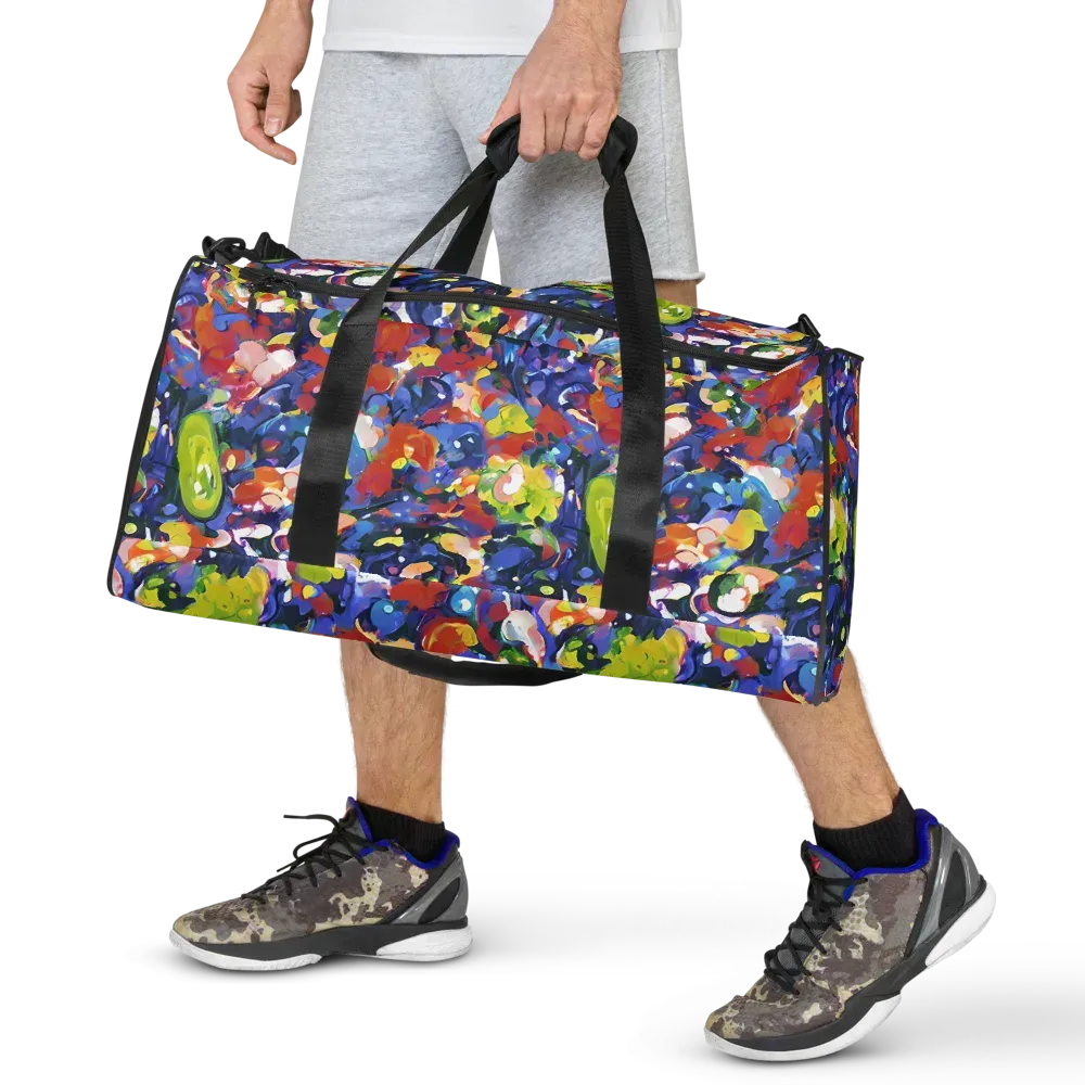 Neon Abstract on Duffle Bag — Front