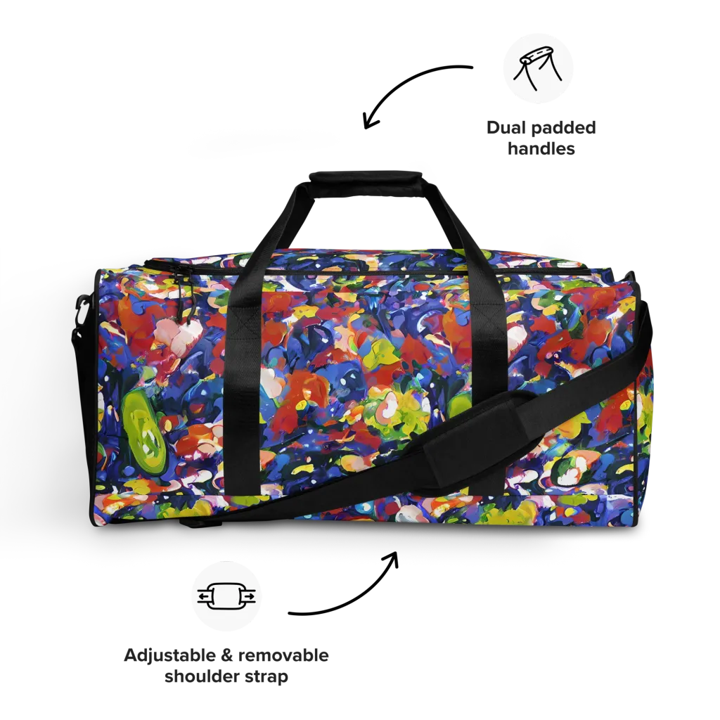 Neon Abstract on Duffle Bag — Front