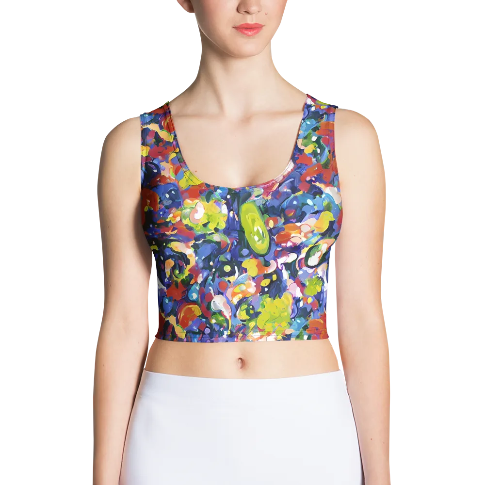 Neon Abstract on Crop Top — Front