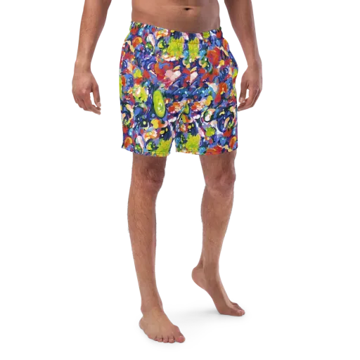 Neon Abstract on a Swim Trunks