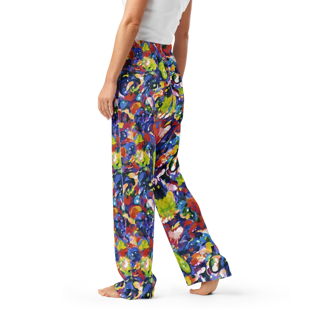 Neon Abstract on Women's Pajama Pants — Left