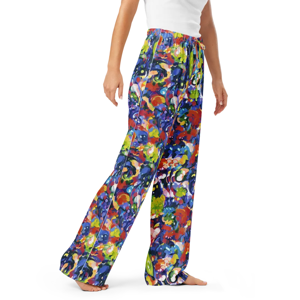 Neon Abstract on Women's Pajama Pants — Right Front
