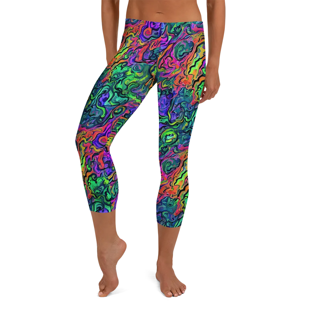 Colorquake on Capri Leggings — Front
